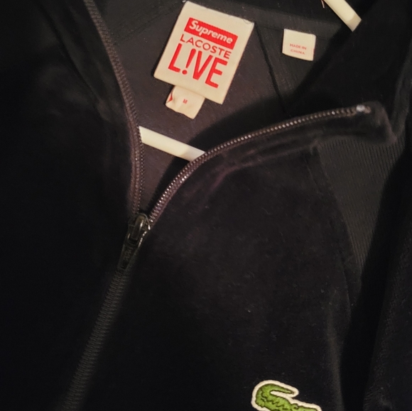 Supreme / Lacoste velour pullover - Picture 3 of 3